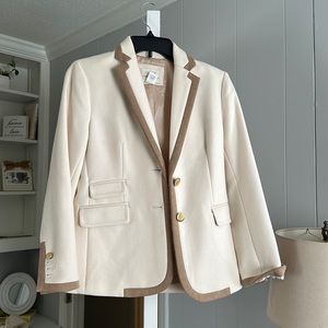 Jcrew cream and tan piping blazer! Wool.